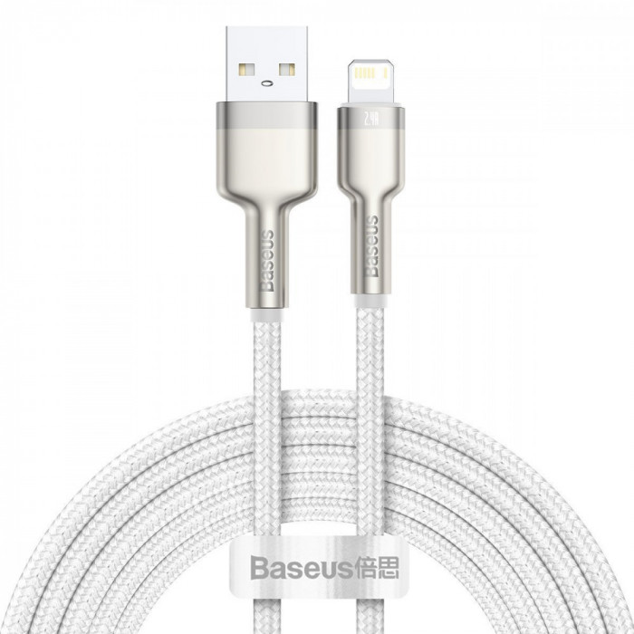 Usb La Lightning Alb Baseus Cafule 2.4a 2m Amio BAS20229