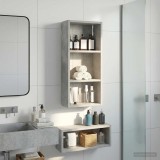 vidaXL Dulap de perete pentru baie cu raft Gri Beton 30 x 14 x 70 cm 889330