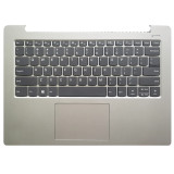 Carcasa superioara cu tastatura palmrest Laptop, Lenovo, IdeaPad 330S-14IKB Type 81F4, 81JM, 330S-14AST Type 81F8, 5CB0R16741, argintiu, layout US