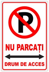 Indicator de informare parcati drum de acces foto