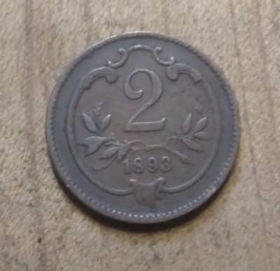 AUT AustroUngaria 2 heller 1893 foto