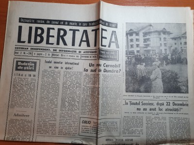 libertatea 10-11 octombrie 1990-art un nou cernobal la sud de dunare? foto