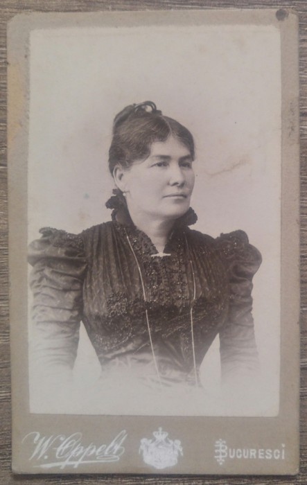 Portret doamna// CDV W. Oppelt, Bucuresci