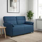 vidaXL Canapea 100% poliester, cadru din metal, MDF, placaj 42033905