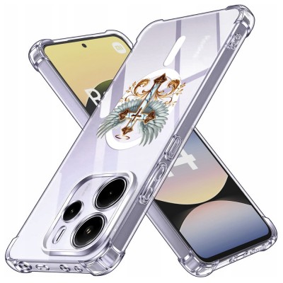 Husa antisoc pentru xiaomi redmi note 14 4g (standard) - airbag magsafe, col&amp;Egrave;uri ranforsate - cross white wings foto