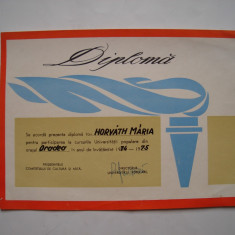 Diploma Universitatea populara, 1974-1975