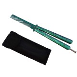 Cumpara ieftin Briceag fluture de antrenament IdeallStore&reg;, tip pieptan, Warrior Pace, 23.5 cm, verde