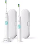 Set 2 Periute electrice de dinti Philips Sonicare ProtectiveClean 4300 HX6807/35, 62000 miscari/minut, Senzor de presiune integrat, 1 mod de curăţare,