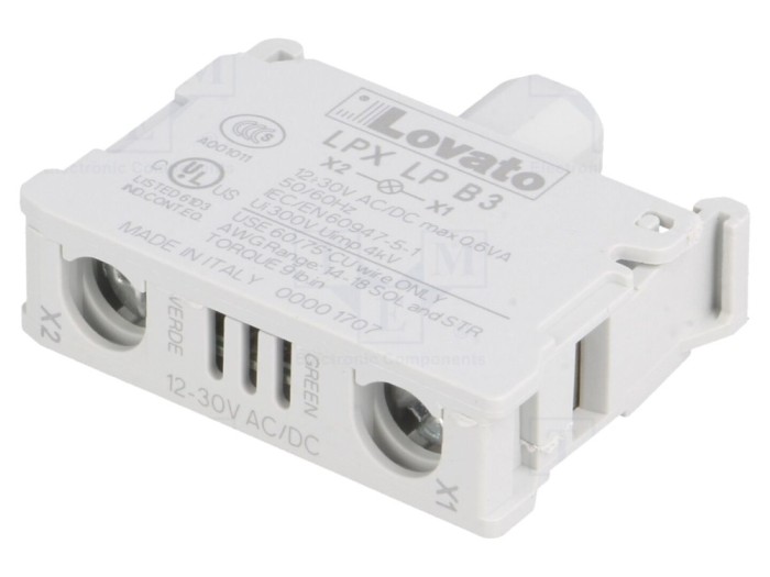 Rezistor element de iluminare LED verde 22mm