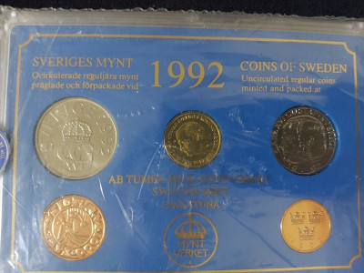 Seria completata monede - Sweden 1992 foto