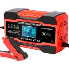 Redresor/Incarcator baterie auto, 8A / 24V cu ecran LCD protectie multipla