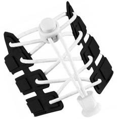 Sireturi elastice, fara legare, poliester, 100 cm, alb