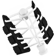 Sireturi elastice, fara legare, poliester, 100 cm, alb