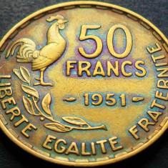 Moneda istorica 50 FRANCI - FRANTA, anul 1951 * cod 4759 B = patina