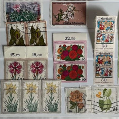 Lot de 26 timbre, tematica flora, Germania 1