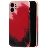 Husa protectie flippy compatibila cu apple iphone 12 pro tpu ombre, roz/mov/negru