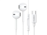 Casti In-Ear cu fir Choetech OC-A012-WH USB-C microfon reglare volum alb EARPHONE-OCA012-CHO