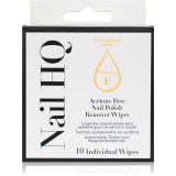 Nail HQ Acetone Free șervețele pentru &icirc;nlăturarea lacului de tip gel fara acetona 10 buc
