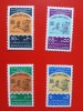 SHARJAH, MONUMENTE NUBIA - SERIE COMPLETĂ MNH, Nestampilat