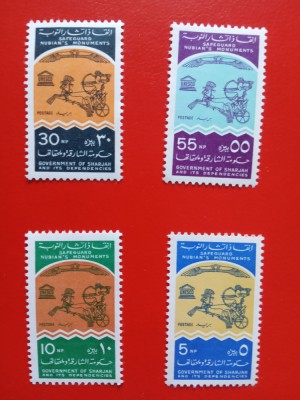 SHARJAH, MONUMENTE NUBIA - SERIE COMPLETĂ MNH foto