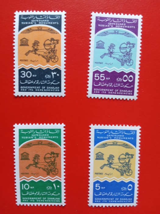 SHARJAH, MONUMENTE NUBIA - SERIE COMPLETĂ MNH