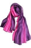 Șal din bumbac și satin, elegant, moale, &icirc;nfășurător, nuanțe de culoare, șaluri pentru femei (roșu trandafiriu)