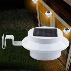 Lampa solara led fixare gard, perete, exterior, 17 cm foto