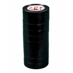 Banda de izolat PVC 16mm x 20m, set 10 role, culoare neagra