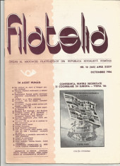 Romania, revista Filatelia nr. 10/1986 (365) foto