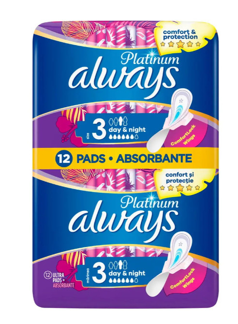 Absorbante igienice parfumate Always Platinum Night 12 buc