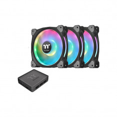 Set 3 ventilatoare Thermaltake Riing Duo 12 LED RGB TT Premium Edition 120mm foto