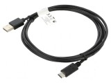 Cablu USB 2.0 A la C, 1,8m, negru, aurit