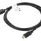 Cablu USB 2.0 A la C, 1,8m, negru, aurit
