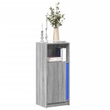 Gossi dulap cu led, gri sonoma, 42,5x34x100 cm, lemn prelucrat