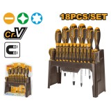 Surubelnite precizie set cr-v 18 pcs - Ingco HKSD1828