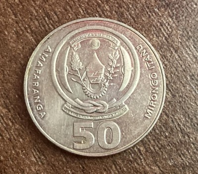 C50 - Moneda foarte veche - Rwanda - 50 amafaranga - 2003 foto