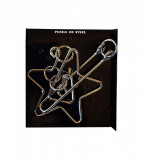 Puzzle brain twister din metal, Pentru copii si adolescenti, 10 cm, 476CUB-9