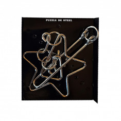 Puzzle brain twister din metal, Pentru copii si adolescenti, 10 cm, 476CUB-9