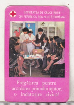 bnk cld Calendar de buzunar 1981 - Crucea Rosie foto