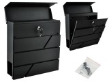 Cutie Postala Exterior Otel Galvanizat Antracit cu Spatiu Ziare 37x36.7x10 cm MT Malatec