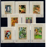 Ajman 1971 - Picturi impresioniste franceze, arta, serie colite nedantelate neuzate