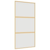 Cumpara ieftin Usa glisanta, auriu, 102,5x205 cm, sticla ESG mata si aluminiu