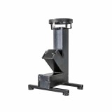 Soba tip racheta din otel, 10 kW, neagra, dimensiuni 30x61x50 cm