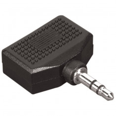 Adaptor Hama 43353 3.5mm jack Male - 2x 3.5mm jack Female negru foto