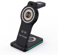Incarcator Wireless Pliabil Telefon si Ceas Fast Charge 5in1 15w H60