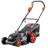 Outsunny Mașină de Tuns Iarba Electrică 1800W cu Lățime de Tăiere de 40cm, Funcție Mulching și Sac de 50L, M&acirc;ner Reglabil și Detașabil, 6 Niveluri de