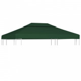 Copertină de rezervă acoperiș pavilion, verde, 3x4 m, 310 g/m&sup2;