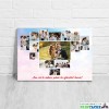 Tablou Canvas Inima Personalizat 15 Poze &amp; Text | Decoratiune Casa | Cadou Inedit | Imprimare Profesionala | Panza Bumbac &amp; Rama Lemn Tratata