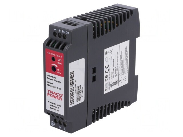 Alimentator Pulsatoriu pentru Șină DIN 26W 12V 2.2A