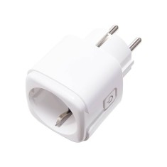 Priza Smart Home WiFi Tuya 20A, E-LOCKS, model SP20A, cu modul contorizare incorporat, protectie copii, compatibila Alexa si Google Assistant, Android